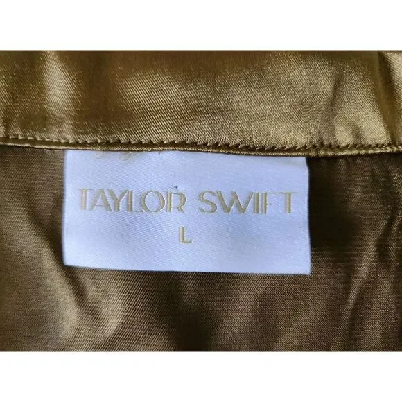 Taylor Swift Fearless Gold Taylor's Version Satin Women's Pajamas Top Size L - Picture 6 of 12